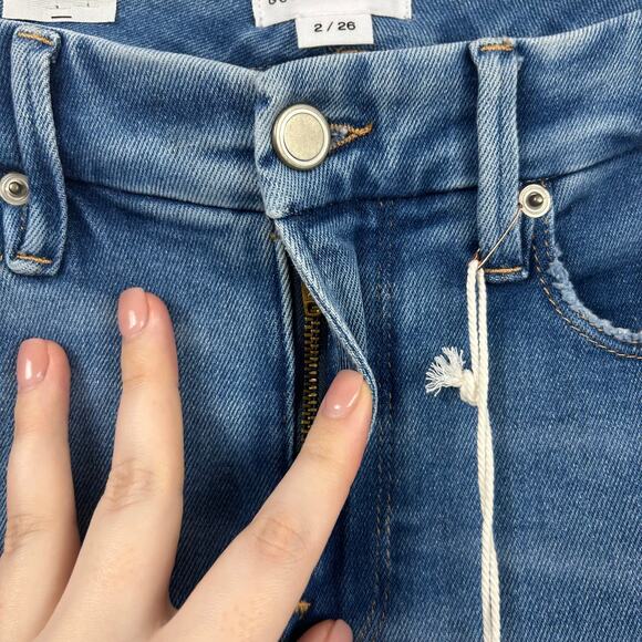 Good American Good Legs Worn Hem Blue876 Sz 2/26 NEW - Picture 7 of 12